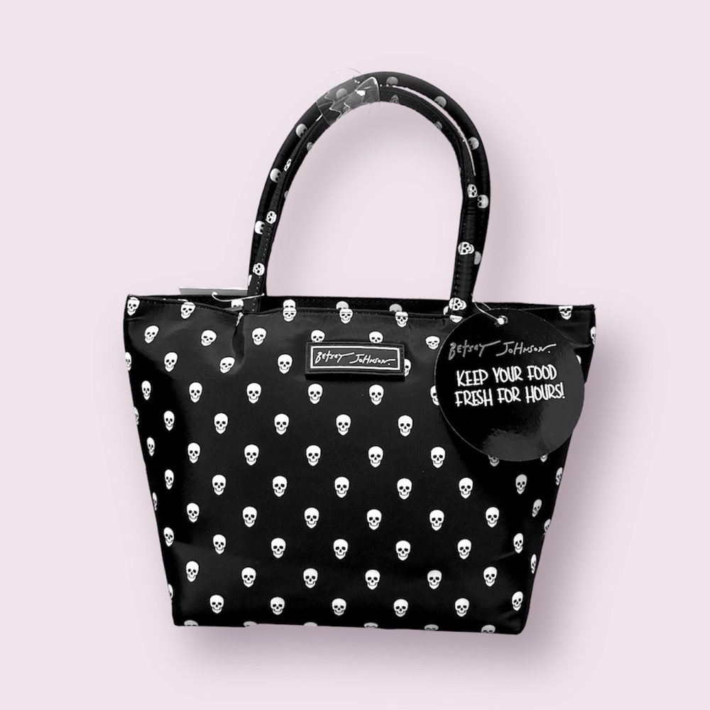Betsey Johnson Satchel Lunch Tote, Skull